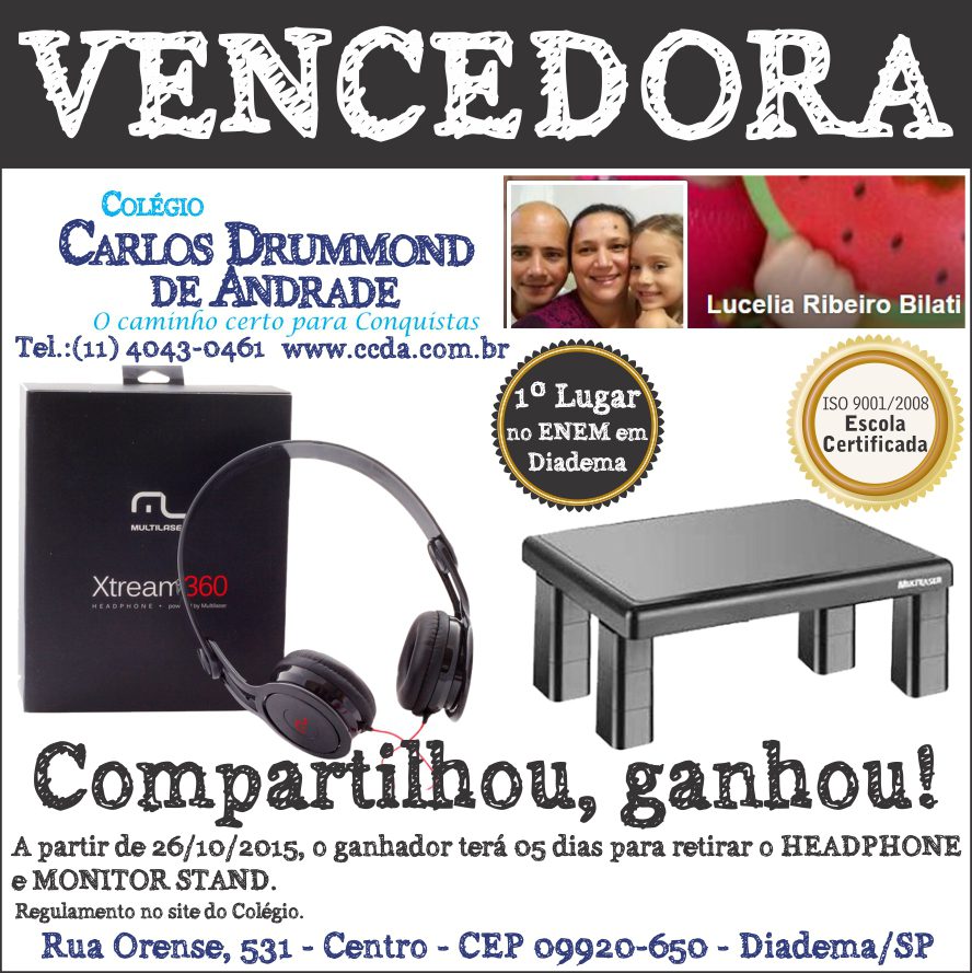 Vencedor compartilhou, ganhou Headphone face